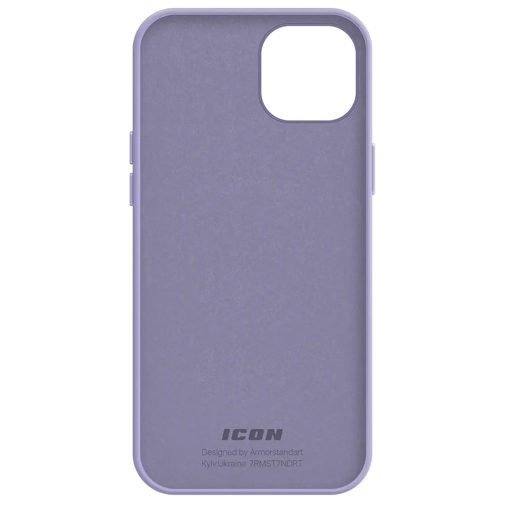 Силиконовый чехол для Apple iPhone 14 Plus, ICON2 Case, фиолетовый, противоударный, панель, защита всего корпуса, матовая поверхность Soft Touch, выступает над дисплеем, совместим с защитными стеклами и пленками, с микрофиброй, ArmorStandart (ARM63606) - фото 2