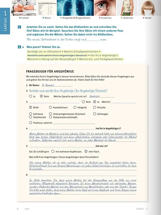 Menschen im Beruf. Pflege B1 Kursbuch + CD - фото 6