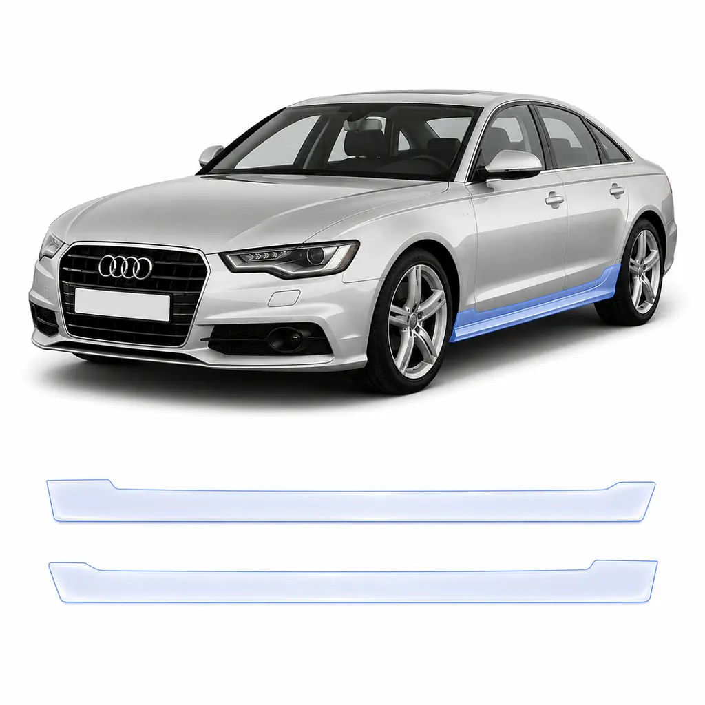 Антигравійна захисна бронеплівка за лекалами для Audi A6 C7 2011-2018 - нижня зона кузова