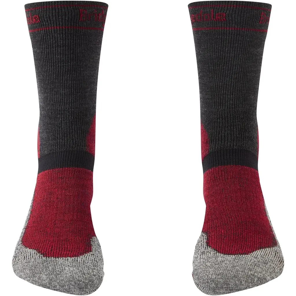 Носки Bridgedale Mountain Bike Winter Weight T2 Merino Sport Boot Graphite/Red M (1053-710353.223.M) - фото 2