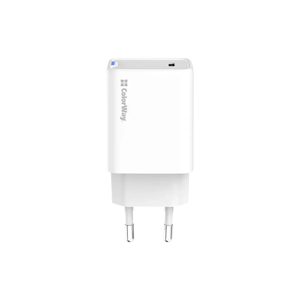 Зарядний пристрій ColorWay GaN Mini 45W PD Port PPS USB-C white (CW-CHS057PD-WT) - фото 3