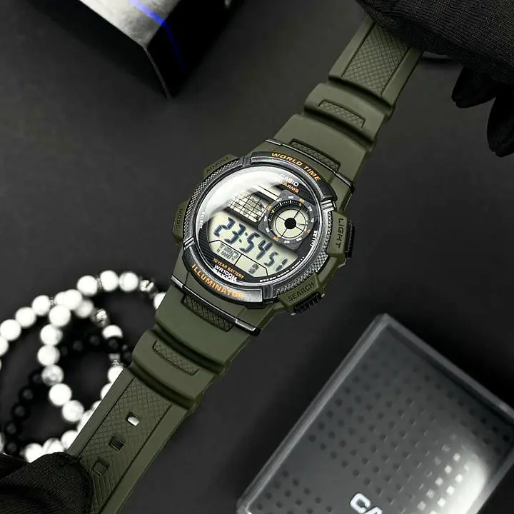 Чоловічий годинник Casio AE-1000W-3A Чорний ( AT1141-0081 ) - фото 2