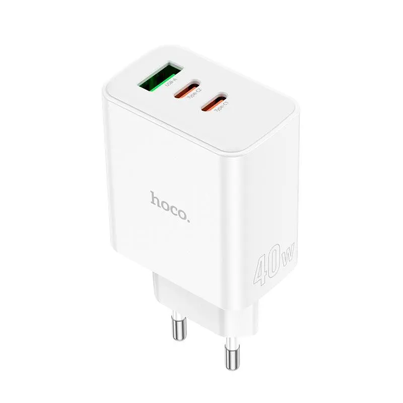 Зарядний пристрій 3 виходи HOCO N15 Amazing three-port charger 3USB 3.4A блок білий - фото 2