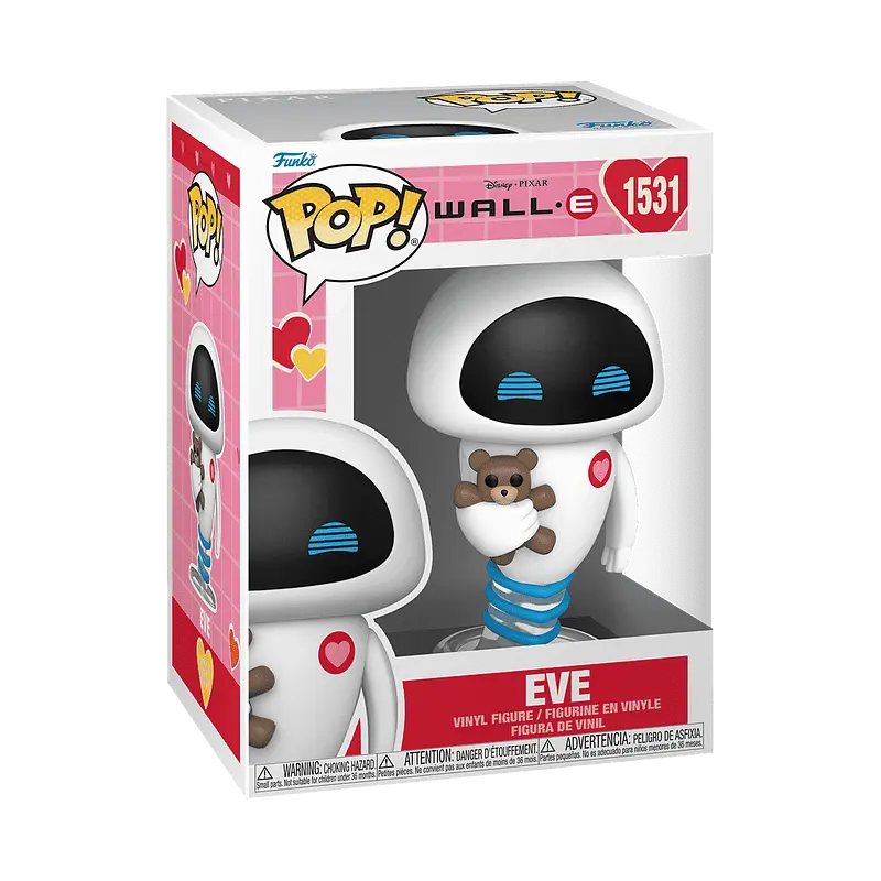 Фигурка Funko Pop Валл-и Ева с плюшевым мишкой WALL-E Eve with Teddy Bear 10 см FP W E 1531 - фото 3