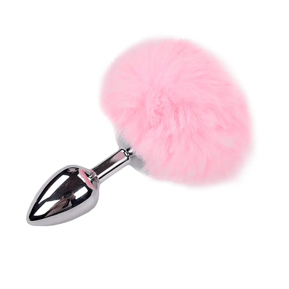 Анальна пробка з пишним хвостом Alive Fluffly Plug L, 9х4.1 см, рожева