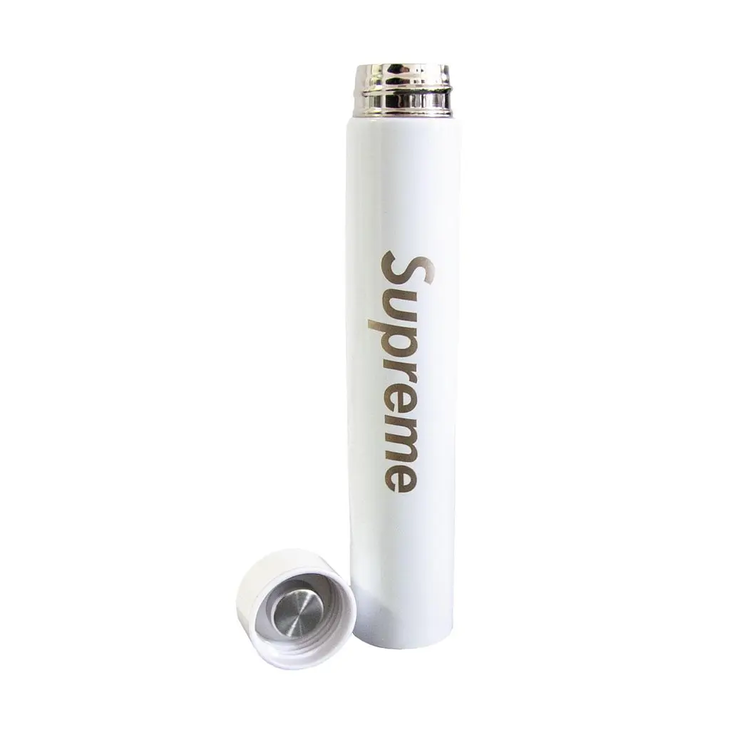 Білий термос для чаю та кави металевий термопляшка термочашка SUPREME SLIM H2O 250ml - фото 2