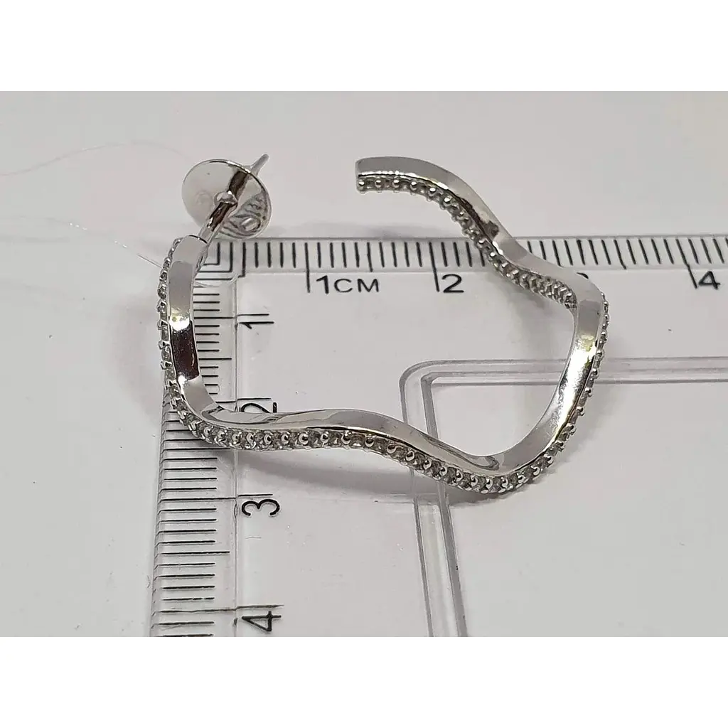 Срібні сережки Dear з фіанітами. 3530.1С - фото 6