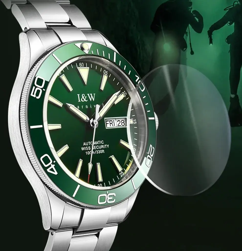 Наручний годинник чоловічий Carnival Diver 10 Bar Сріблястий (3496) - фото 6