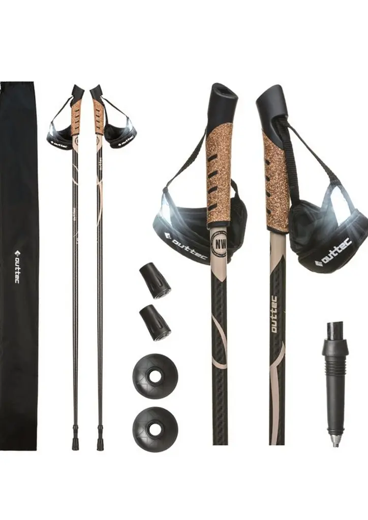 Трекінгові палиці Outtec карбонові 110 см 1-секційні Anti-shock - фото 2