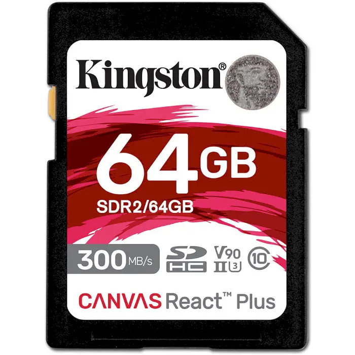 Карта пам'яті Kingston 64GB SDXC C10 UHS-II U3 R300/W260MB/s (SDR2/64GB) - фото 2