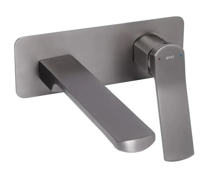 Змішувач для раковини Qtap прихованого монтажу Slavonice, Gunmetal Black PVD (k35) QTSLA273GMB45920