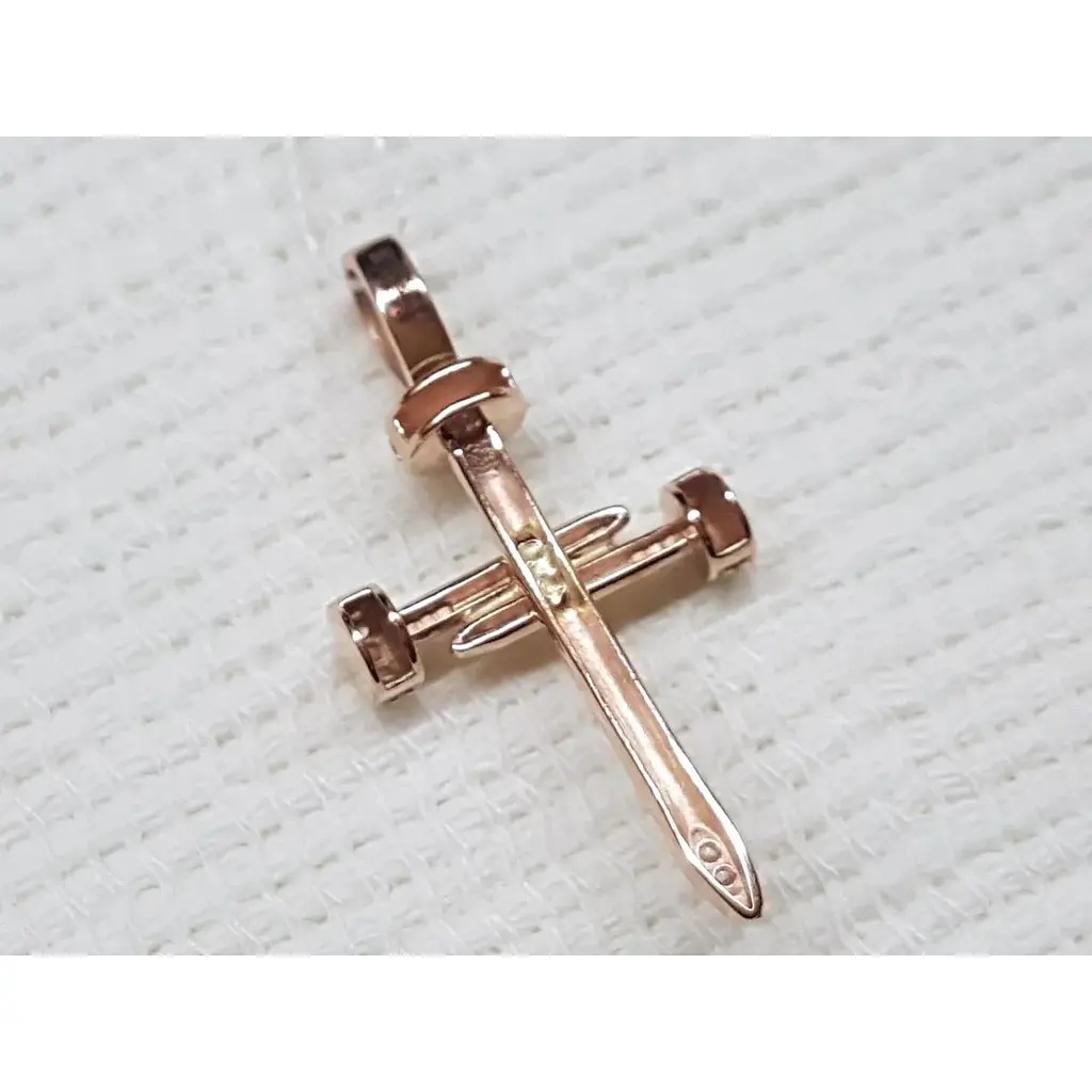 Золотий хрестик Харківська ювелірна фабрика з фіанітами. 700285-К - фото 3