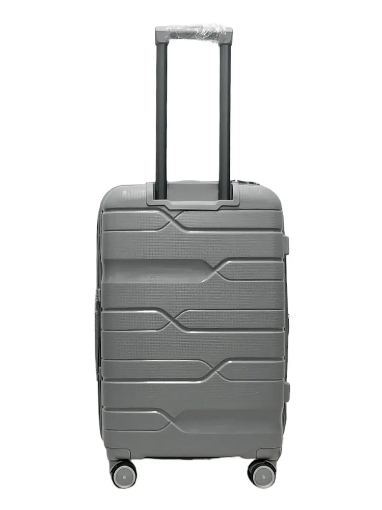 Валіза середня M поліпропілен Milano bag 0306 65×42×28см 56л Срібна - фото 3