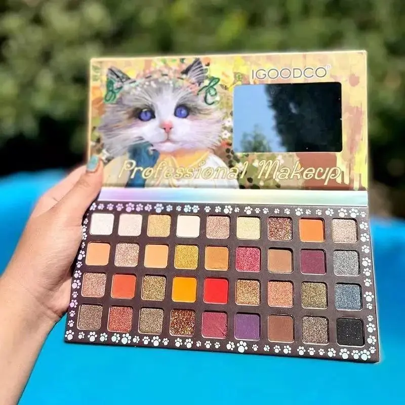 Палетка Тіней для Ока Professional Makeup 36 в 1 Дитяча Косметика IGOODCO Котик
