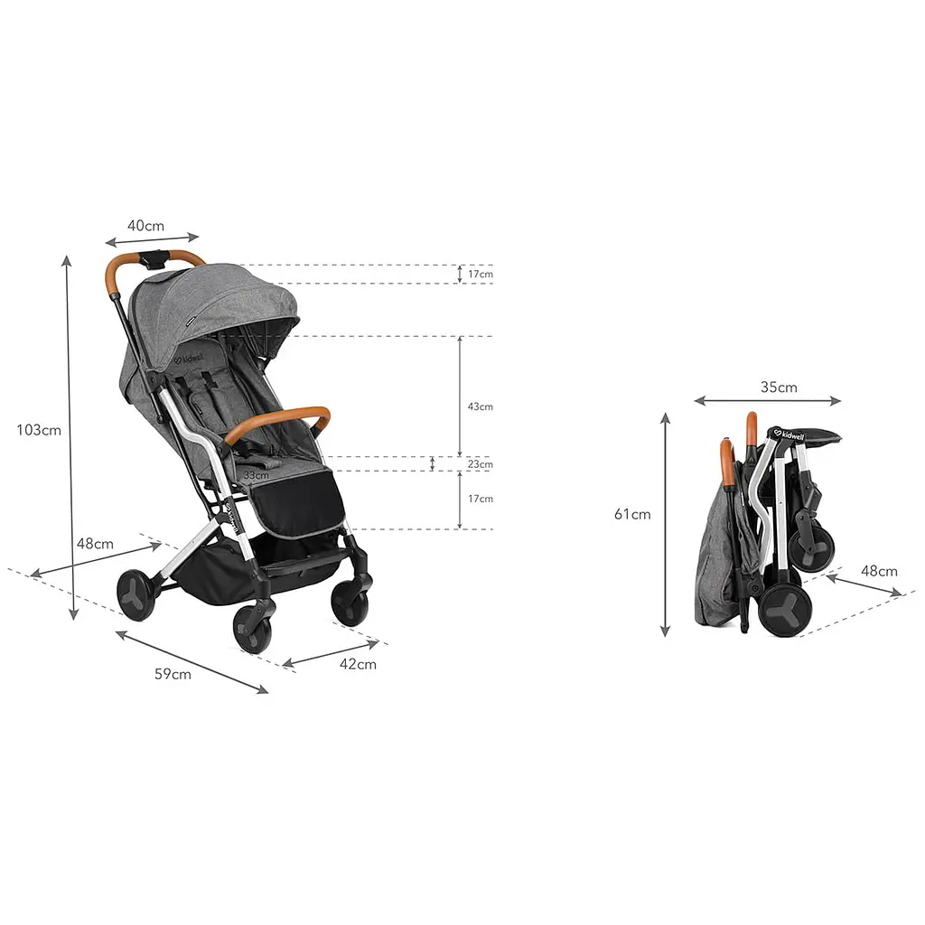 Прогулянкова коляска Kidwell Mavero Silver/Brown - фото 6