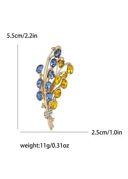 Брошь Ландыши брошь-булавка символ Украины желто-голубая - фото 2