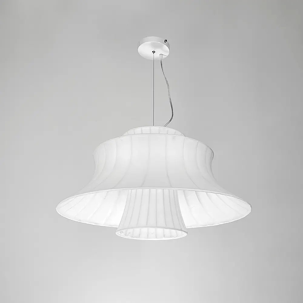 Люстра с многоуровневым белым абажуром Ø 60 см Ст. PL 055-600 | Line F - фото 2