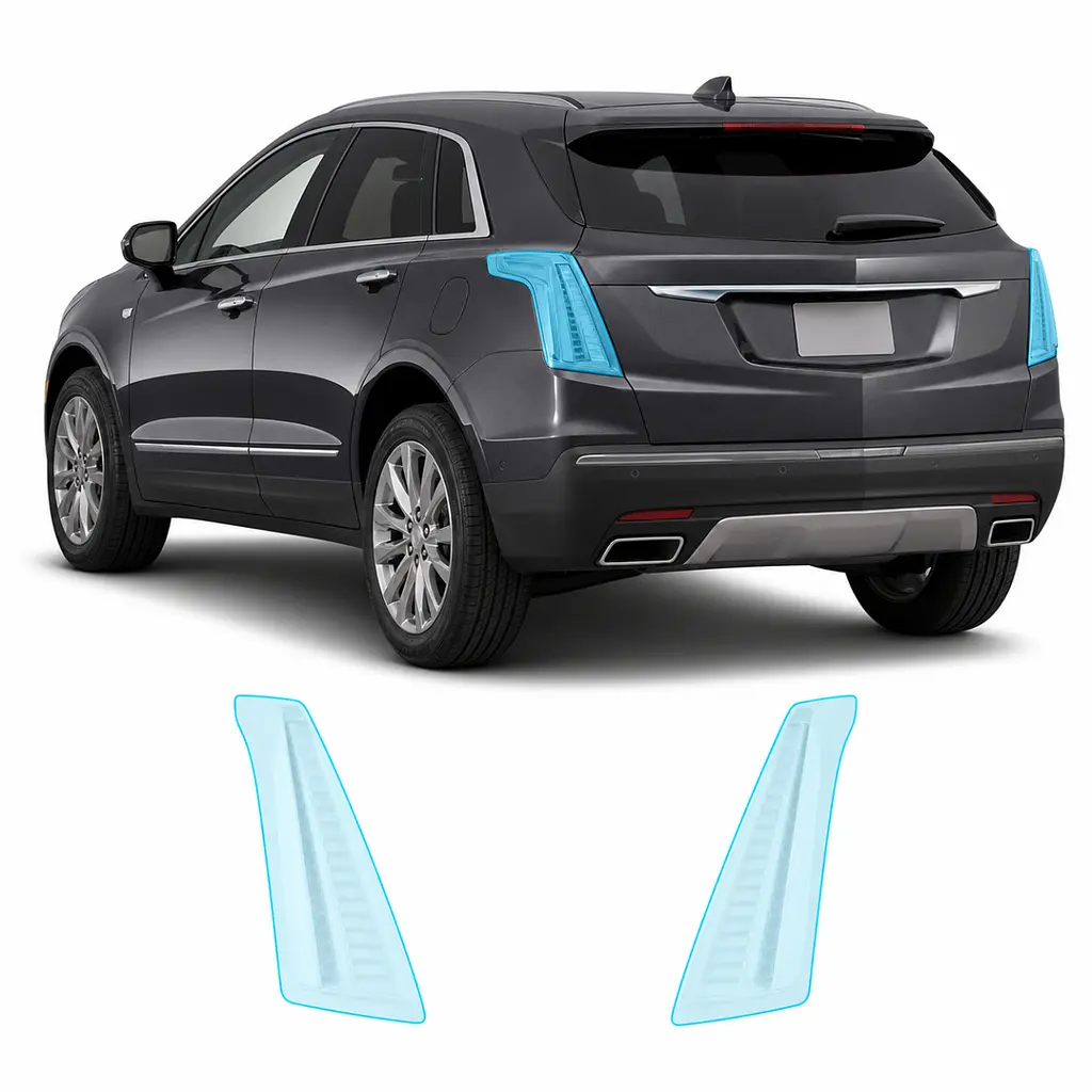 Антигравійна захисна бронеплівка за лекалами для Cadillac XT5 I 2016-2019 - задні ліхтарі стопи