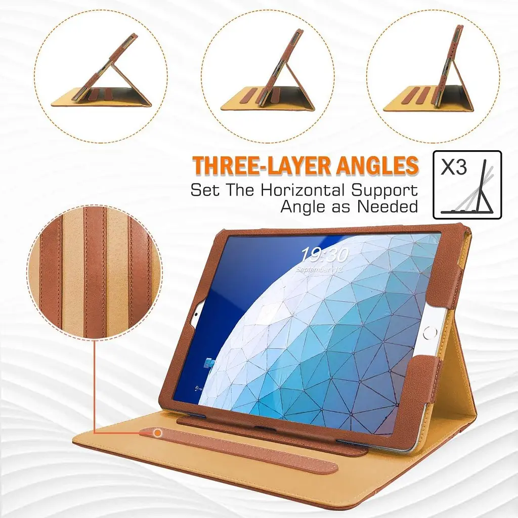 Чохол DAORANGE для iPad Air 3 10,5 дюймів (випущений у 2019 р.), чохол-підставка зі штучної шкіри для iPad - фото 6