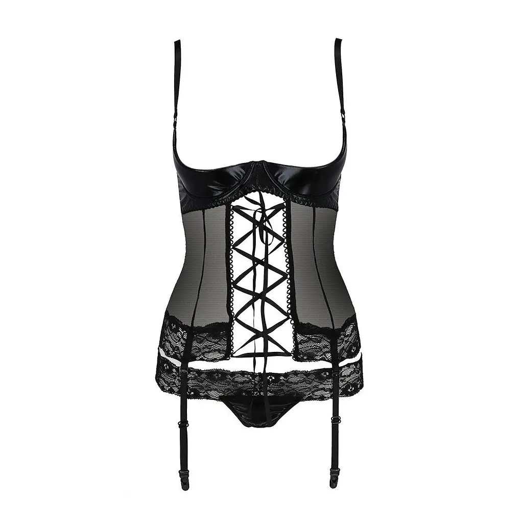 Корсет с открытой грудью Passion NORTH CORSet black L/XL - фото 5
