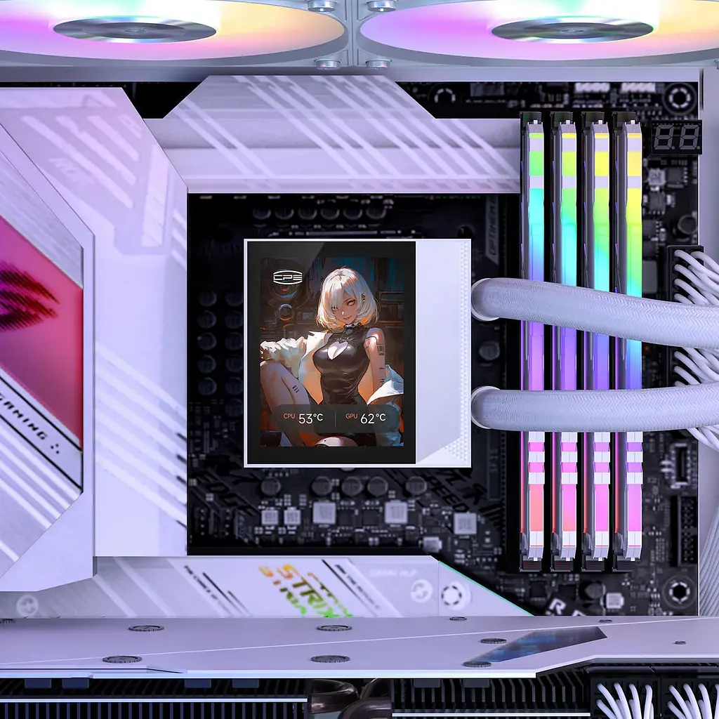 СВО PcCooler PсCOOLER DC360 PRO ARGB Display White (DC360Pro-WHAWXY-GL) - фото 5