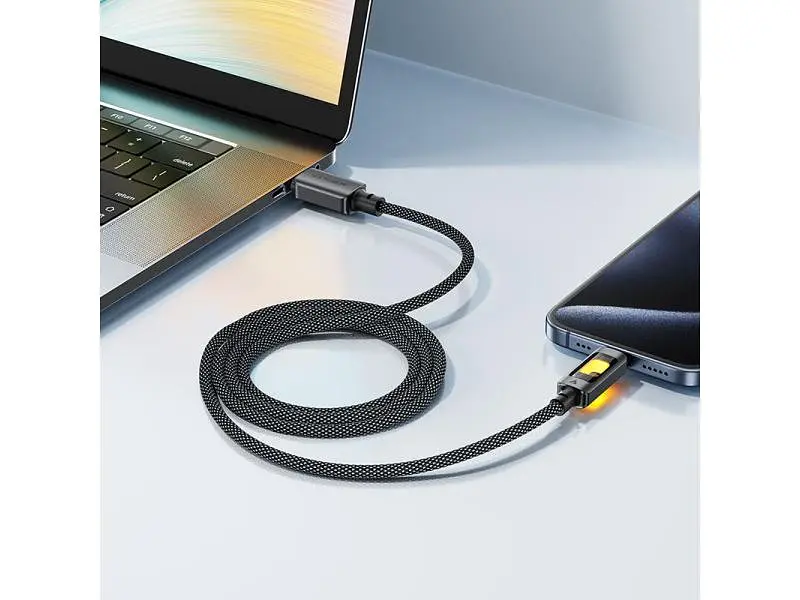 Кабель USB Type-C Acefast C21-03 USB Type-C to USB Type-C 2.0 60W 1.2m Black (6974316284666) - фото 3