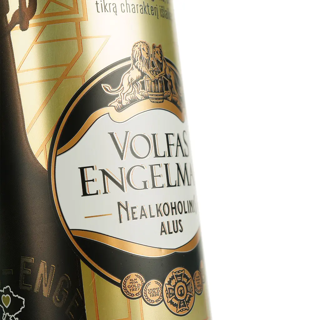 Уцінка. Пиво безалкогольне Volfas Engelman Lager світле, з/б, 0.568 л  - фото 4