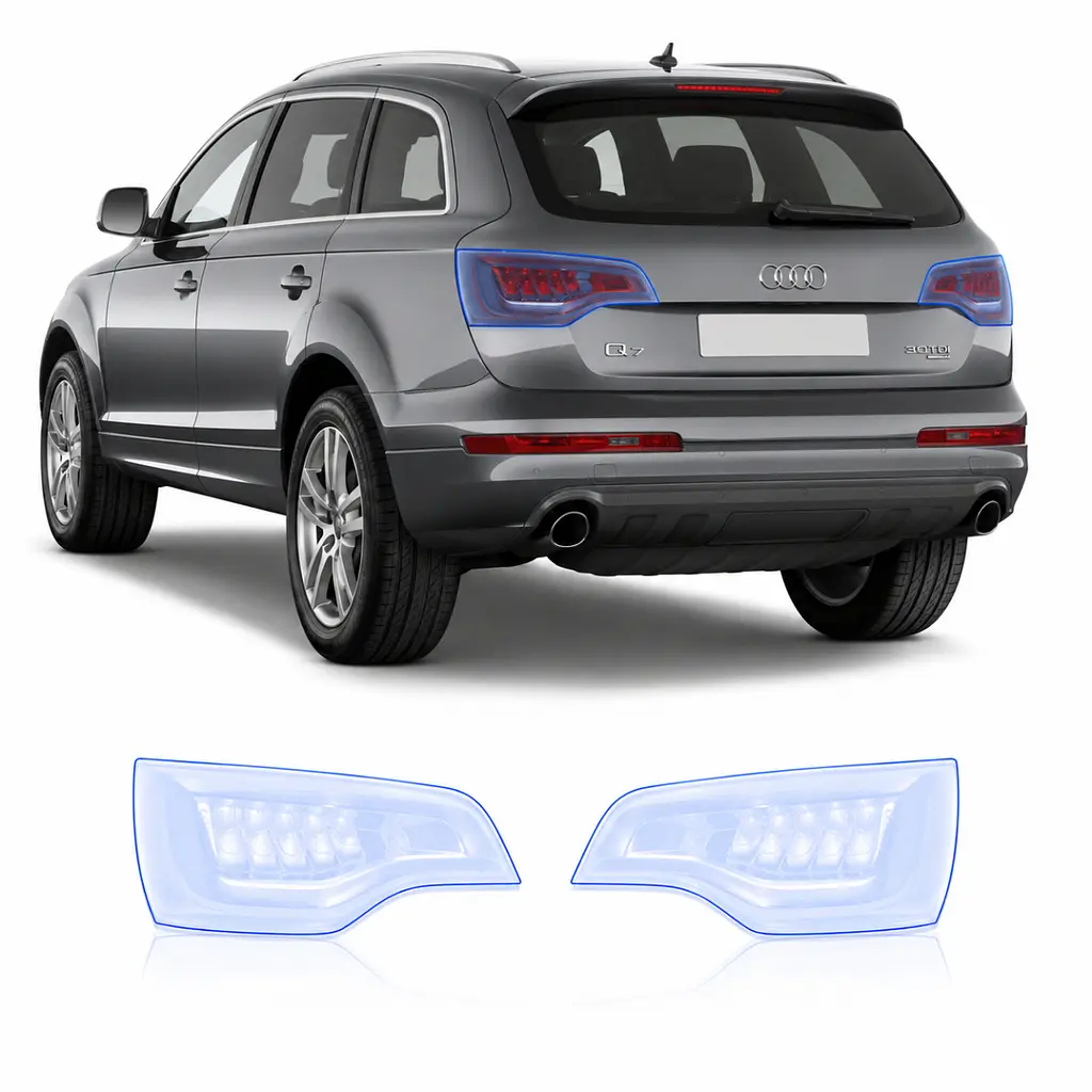 Антигравійна захисна бронеплівка за лекалами для Audi Q7 4L 2005-2015 - задні ліхтарі стопи
