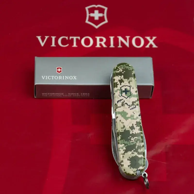 Ніж Victorinox Huntsman Army 91 мм Піксель (1.3713.3_W3940p) - фото 12