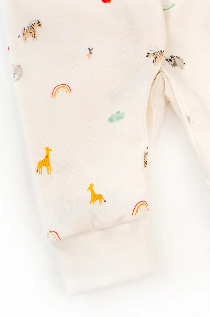 Слип для малышей с открытыми ножками на кнопках Giraffe - фото 4