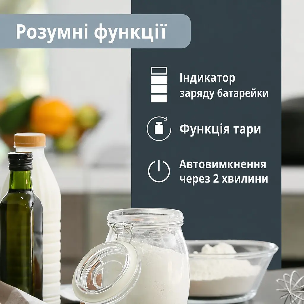 Ваги кухонні цифрові Leonie чорні  ADE KE 1800-4 - фото 5