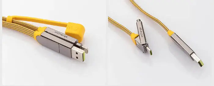 Кабель Rolling Square 6in1, inCharge XL 30 см, жовтий (XLS03R) - фото 4