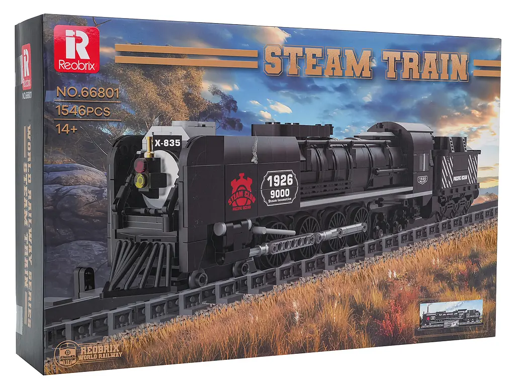 Конструктор "Ретро локомотив" 1546 элементов черный Ramiz - фото 7