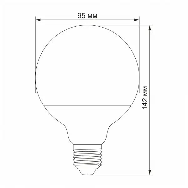 LED лампа VIDEX G95e 15W E27 4100K - фото 3
