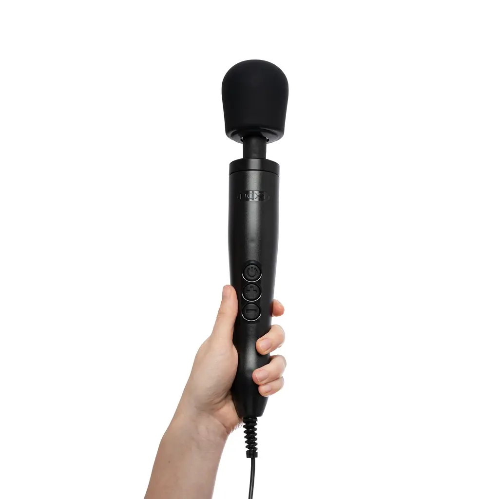Вібромасажер DOXY Original Black, дуже потужний, живлення 220В, пульсівні вібрації - фото 5