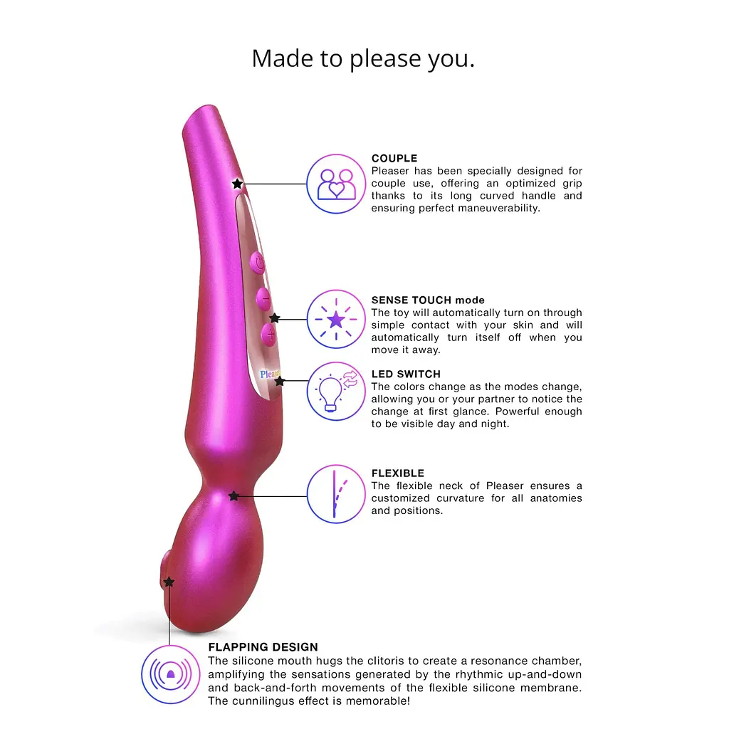 Стимулятор для клітора Love To Love Pleaser Iridescent Berry, ефект постукування, 5 режимів - фото 3