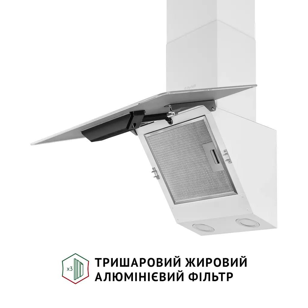 Витяжка декоративна похила Perfelli VICCO 6HSR BIANCO - фото 5