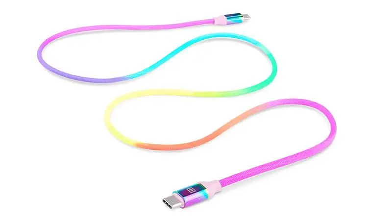 Кабель REAL-EL Premium USB Type-C - USB Type-C (M/M), 1 м, Rainbow (EL123500053) - фото 6
