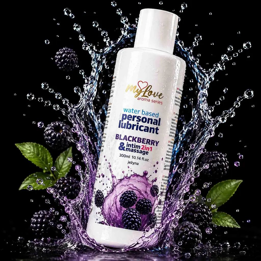 Лубрикант MyLove Aroma Series IntimMassage 2in1 Blackberry, 300 мл - фото 2