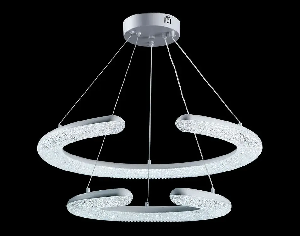 Люстра стельова LED Splendid Ray L110/600+400/2, 2 лампи, білий, регульована висота 30-130 см - фото 2