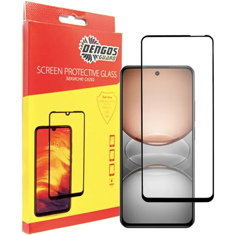 Скло захисне Dengos Full Glue Realme C75 Black (TGFG-401)