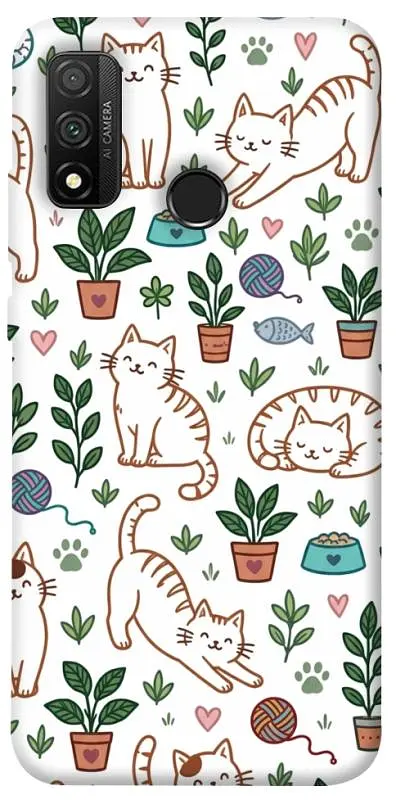 TPU чохол Demsky Cats pattern для Huawei P Smart (2020)