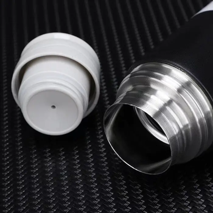 Подарунковий набір Vacuum Flask SET вакуумний термос із неіржавкої сталі 3 чашки Сірий - фото 6