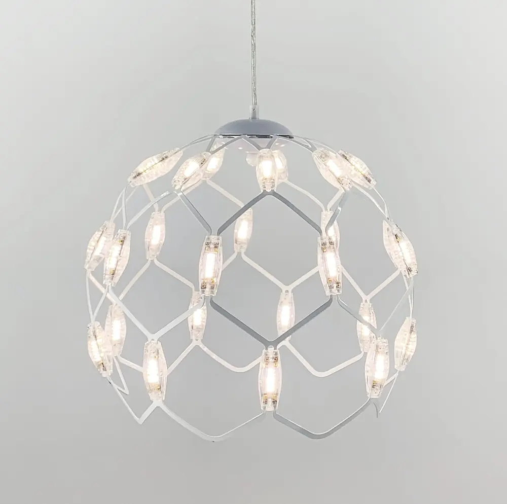 Світильник, що має форму напівкуполу у білому корпусі | Арт. D 1288 WT | Line F - фото 3