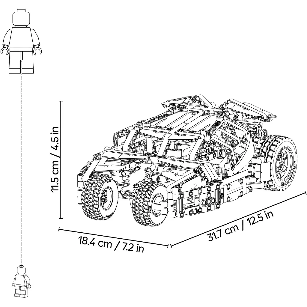 Конструктор LEGO Technic Batmobile™ Tumbler 719 ел. (42239) - фото 15