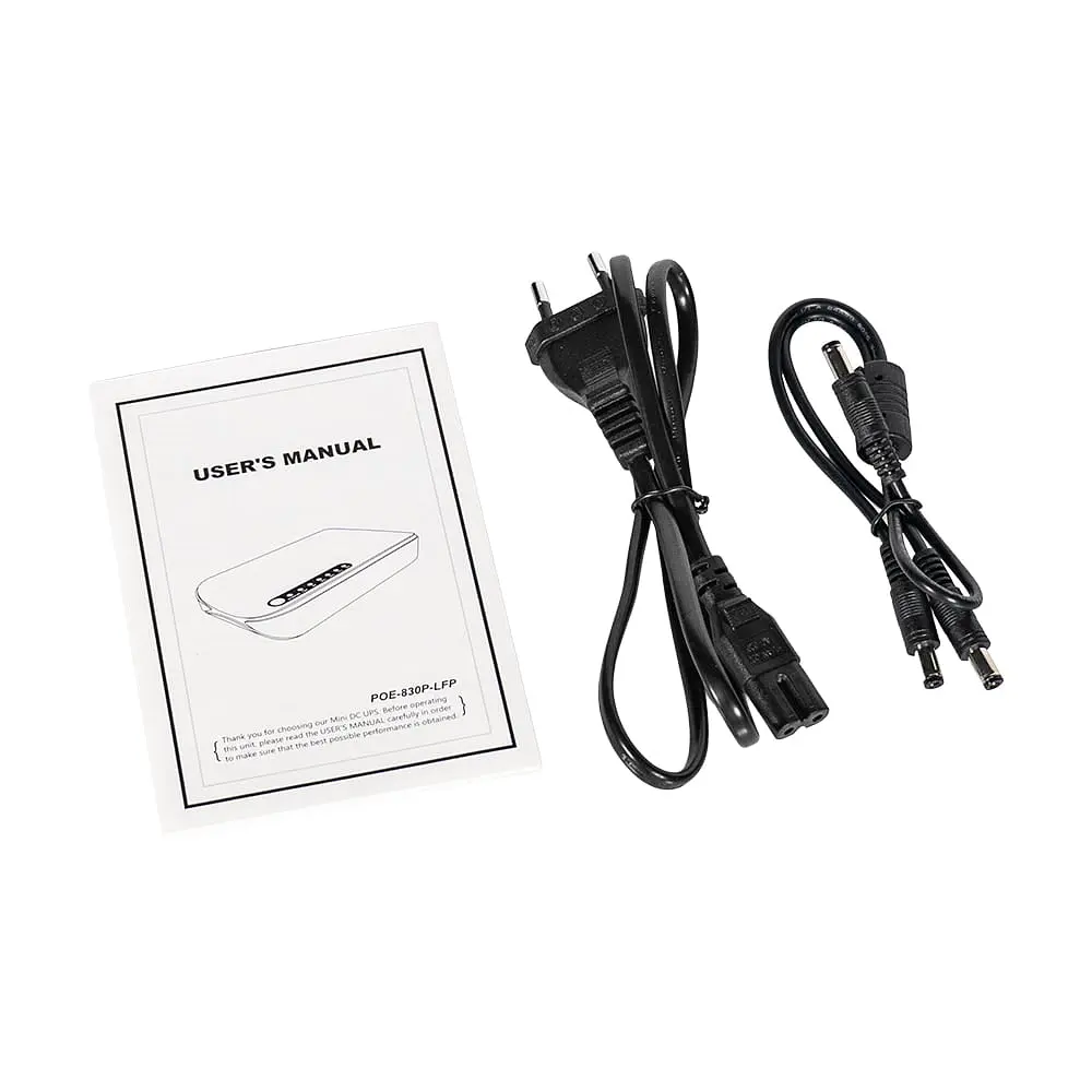 Джерело безперебійного живлення Mini UPS SKE POE-830P-LFP 20000mAh 5V/9V/12V/24V/PoE, LiFePo4 4*5Ah, для роутера та оптичного терміналу (42-00186) - фото 8