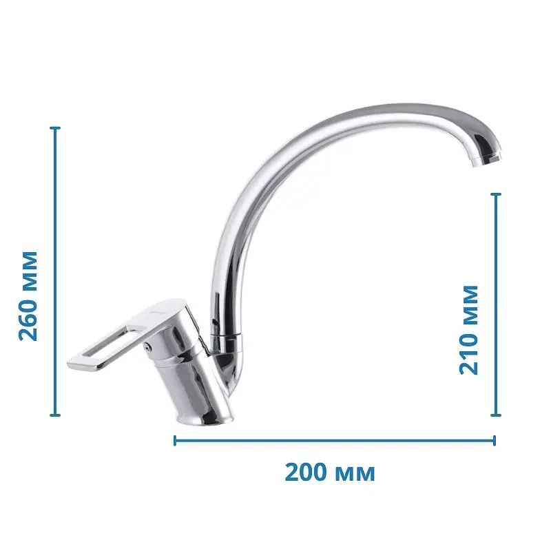 Смеситель для кухни Mixxus Gavi 011 MI1595 Хром - фото 2
