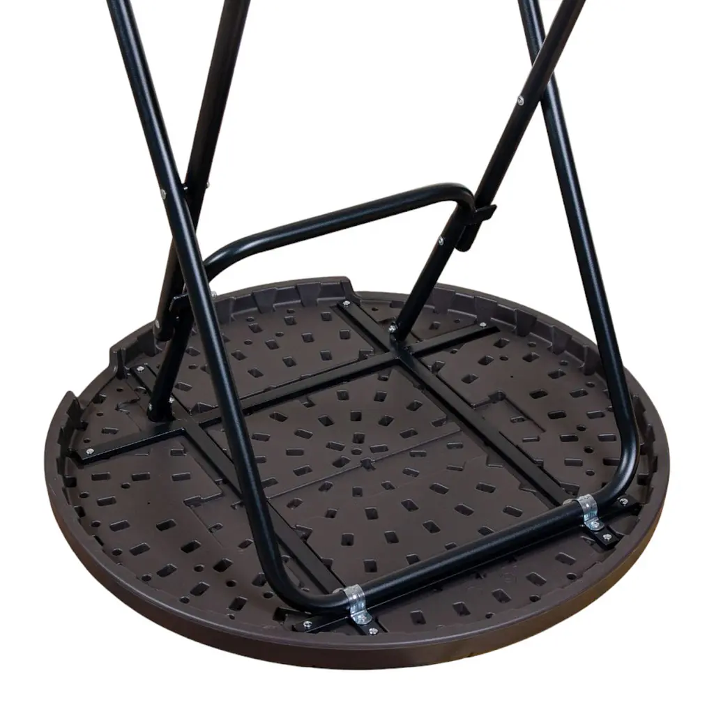 Стол складной Time Eco круглый ТЕ-1848 диаметр 0.8 м графит (4820211101640) - фото 6