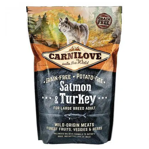 Сухой корм Carnilove Salmon & Turkey для взрослых собак больших пород, лосось и индейка, 1,5 кг - фото 3