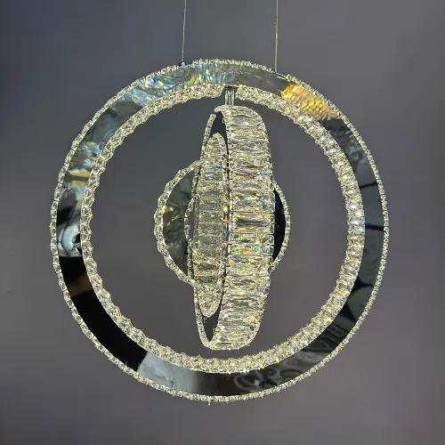 Люстра кільця Linisoln 7960-50x40x30 метал, кришталь, LED, 70 Вт, висота 120 см, ширина 50x40x30 см - фото 2